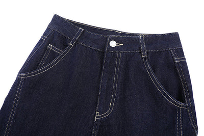 Clara™ | High-waisted jeans with sleeves & straight cut – refined silhouette