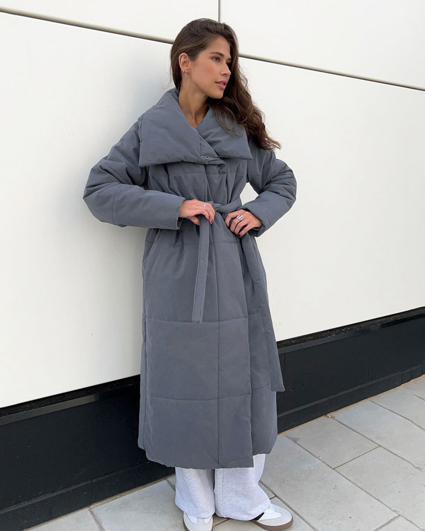 Belted Long Down Jacket