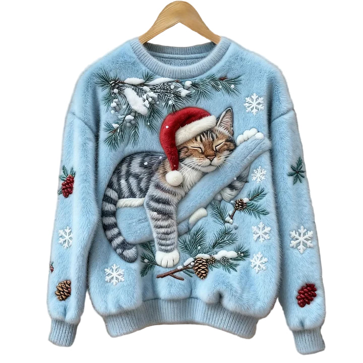 Serena | Winter Christmas Cat Sweater