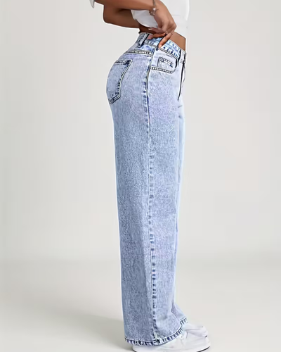 High Waist Straight Jeans