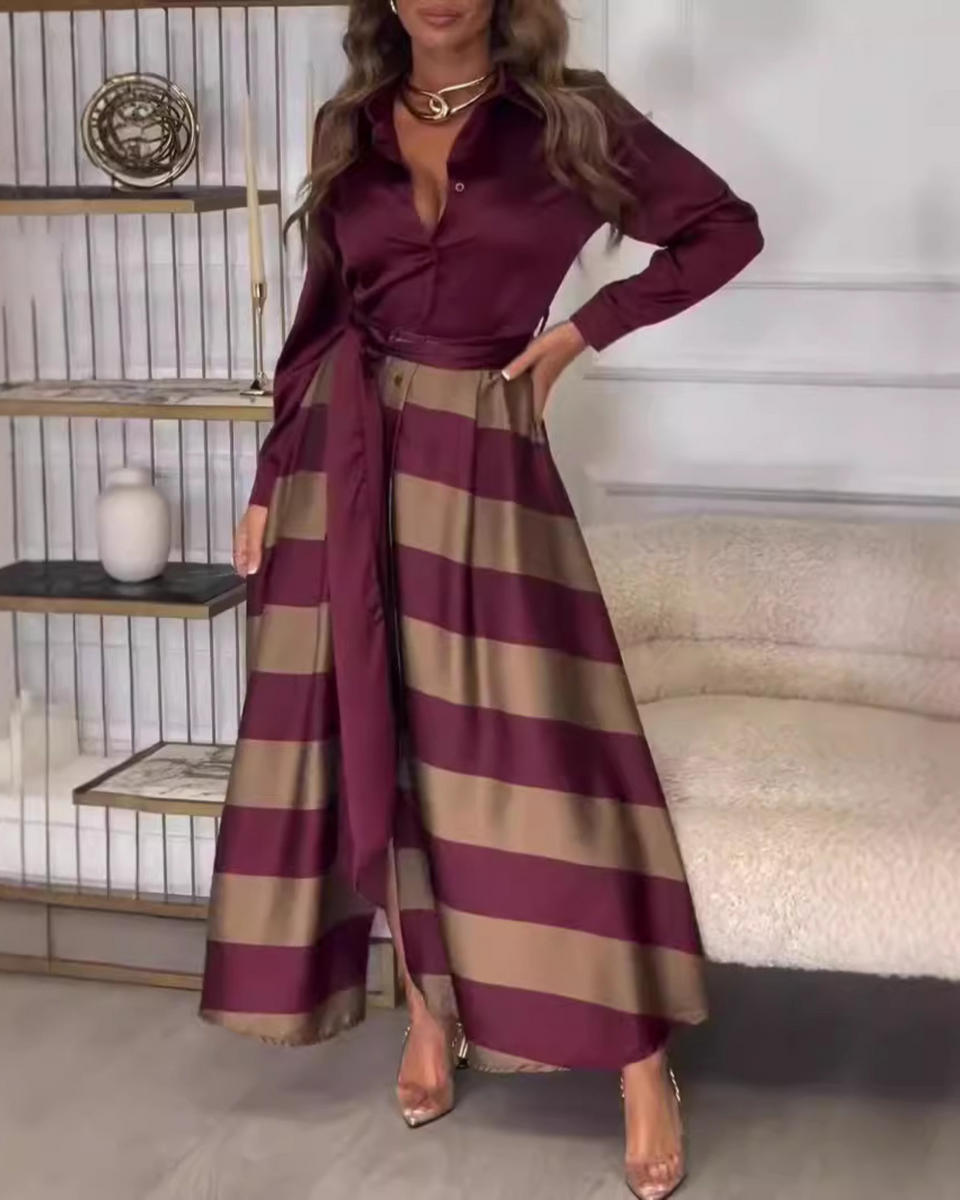 Striped Elegance Dress