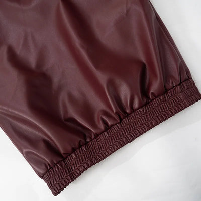 Burgundy Biker Jacket