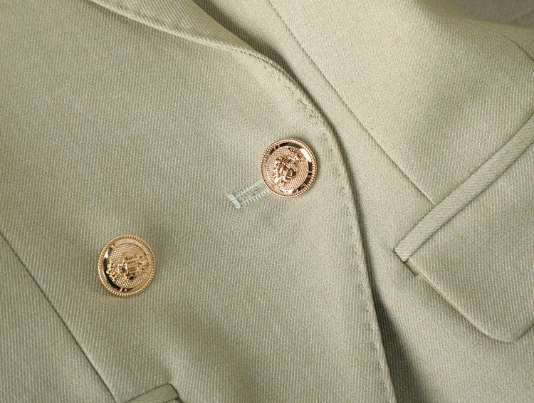 Elegant Suit with Gold Buttons