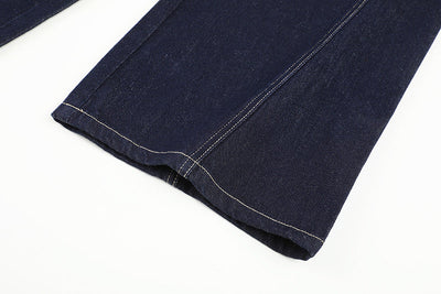 Clara™ | High-waisted jeans with sleeves & straight cut – refined silhouette