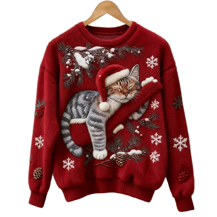 Serena | Winter Christmas Cat Sweater