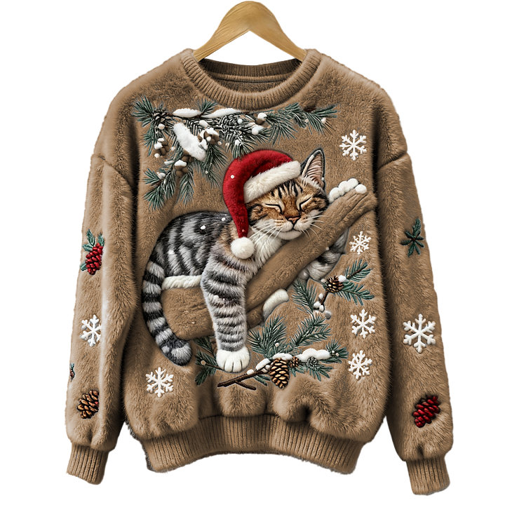 Serena | Winter Christmas Cat Sweater