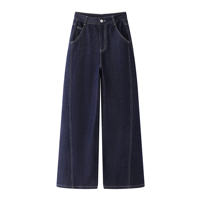 Clara™ | High-waisted jeans with sleeves & straight cut – refined silhouette