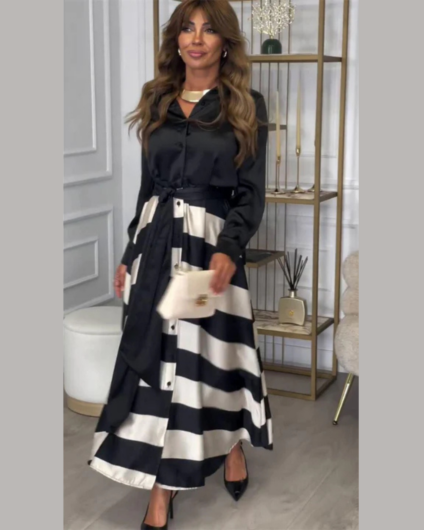 Striped Elegance Dress