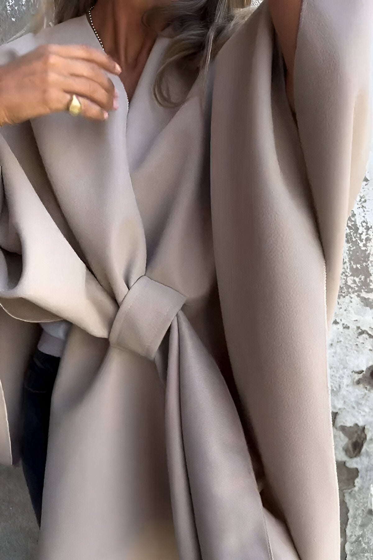 JANELLE™ | Stylish Loose V-Neck Scarf Cape Jacket