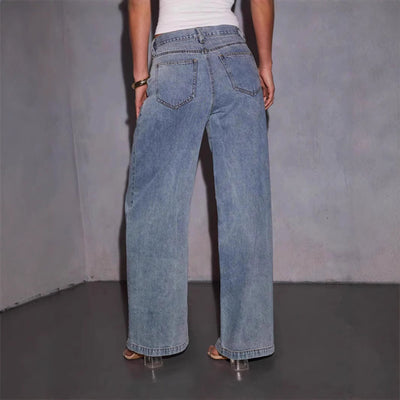 Fiona™ | Mid-rise straight cut jeans – fluid & feminine look