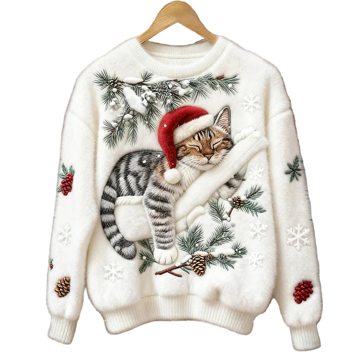 Serena | Winter Christmas Cat Sweater