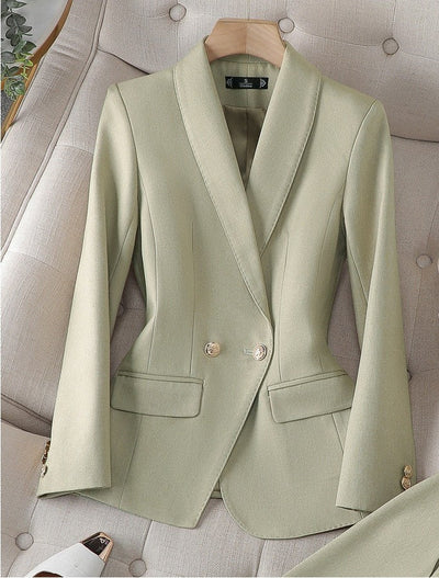 Elegant Suit with Gold Buttons