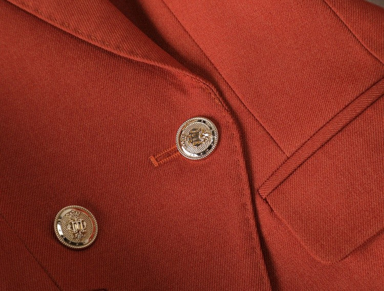 Elegant Suit with Gold Buttons