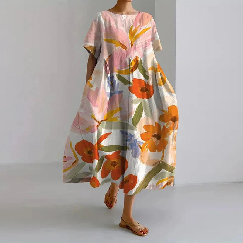 AISHA | LOOSE FLORAL SUMMER DRESS