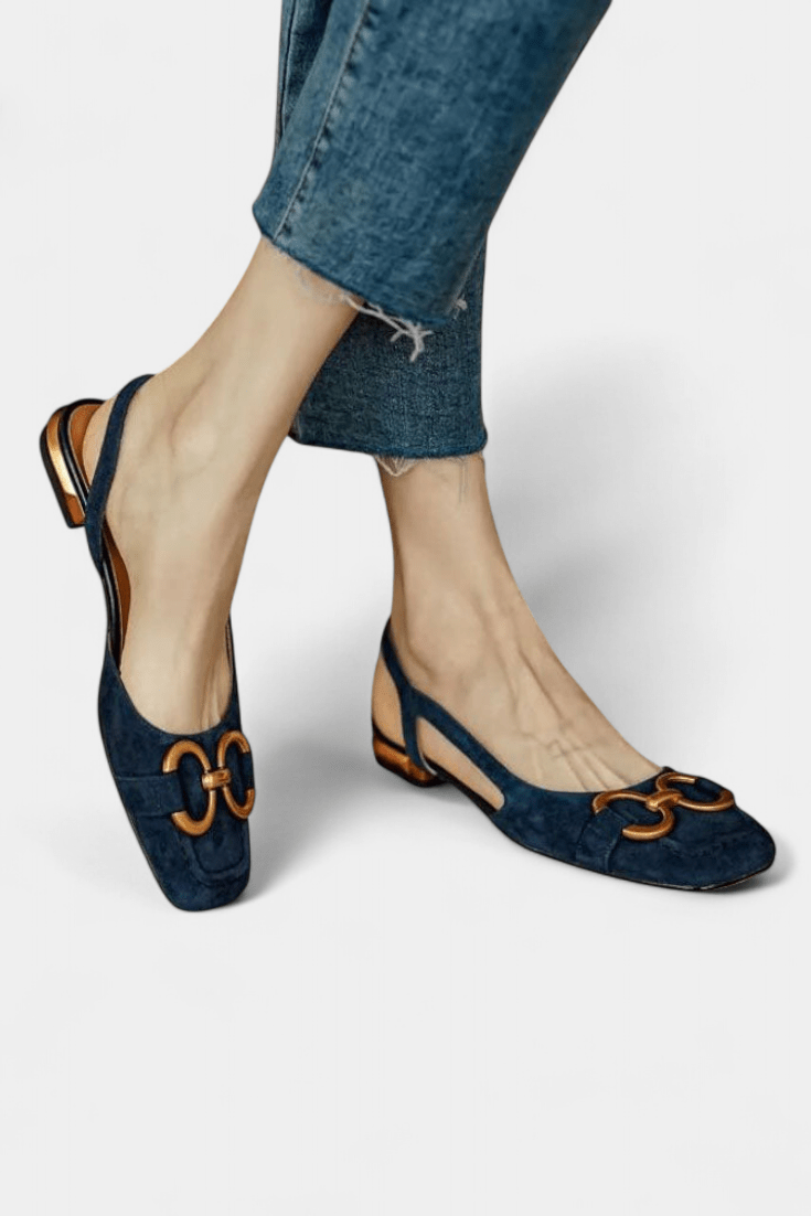 Alma | Square-Toe Slingback Loafers