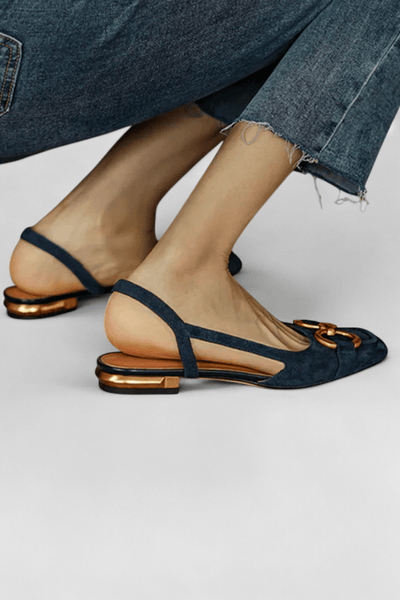Alma | Square-Toe Slingback Loafers