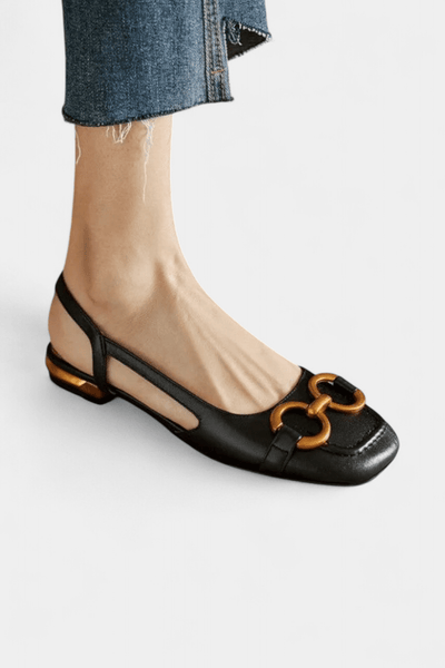 Alma | Square-Toe Slingback Loafers