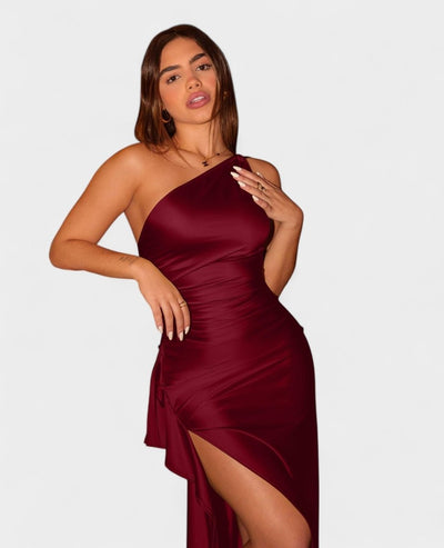 Amara | One-Shoulder Draped Maxi Dress