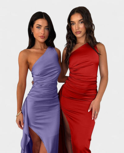 Amara | One-Shoulder Draped Maxi Dress