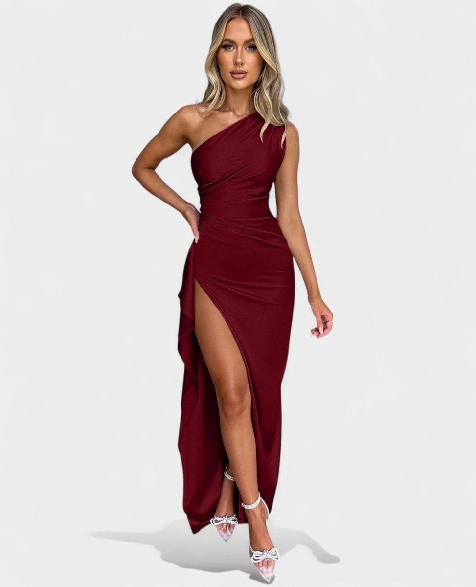Amara | One-Shoulder Draped Maxi Dress