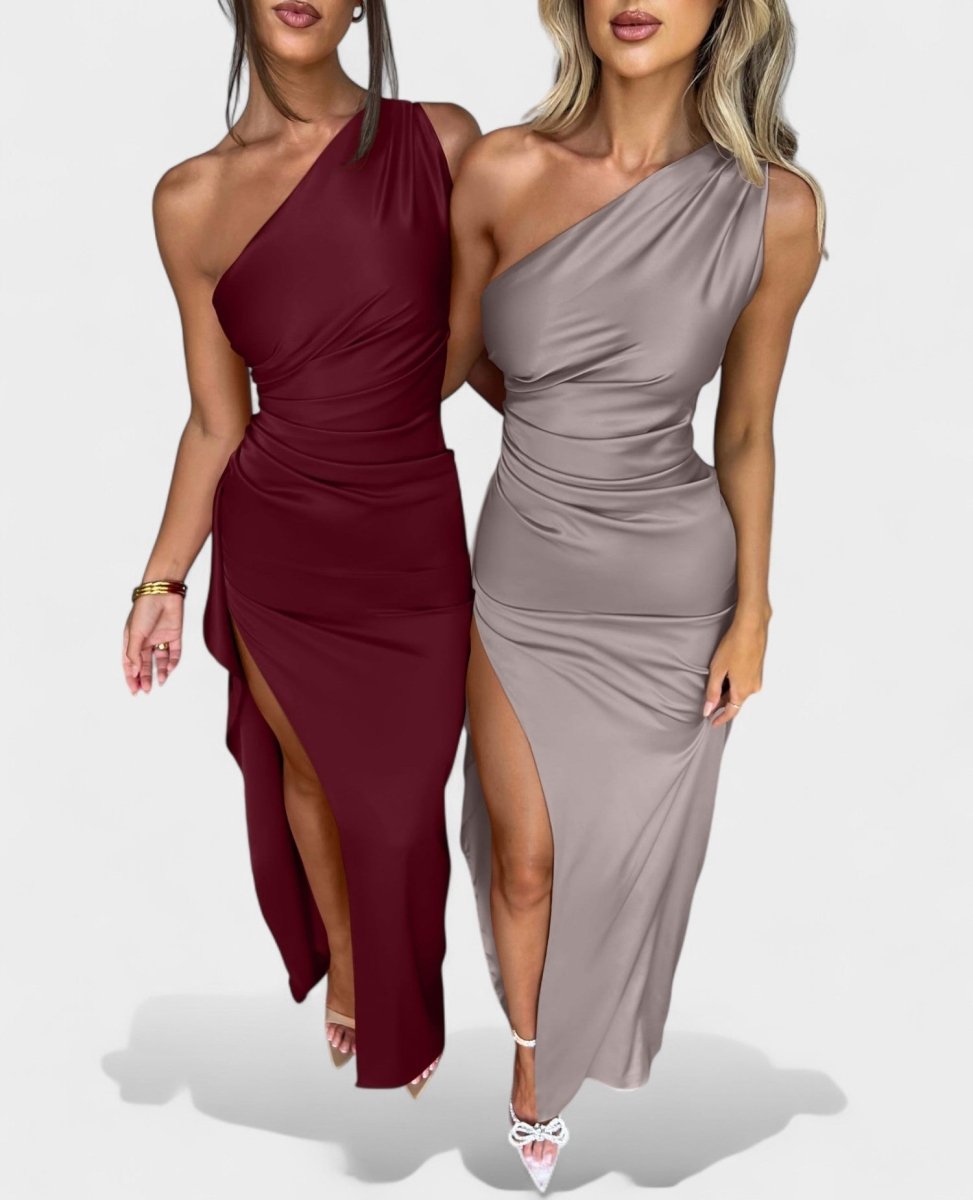 Amara | One-Shoulder Draped Maxi Dress