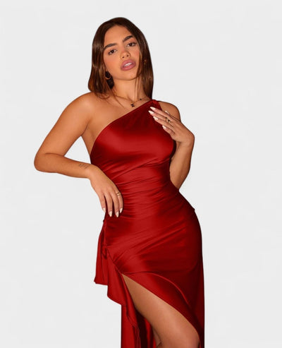 Amara | One-Shoulder Draped Maxi Dress