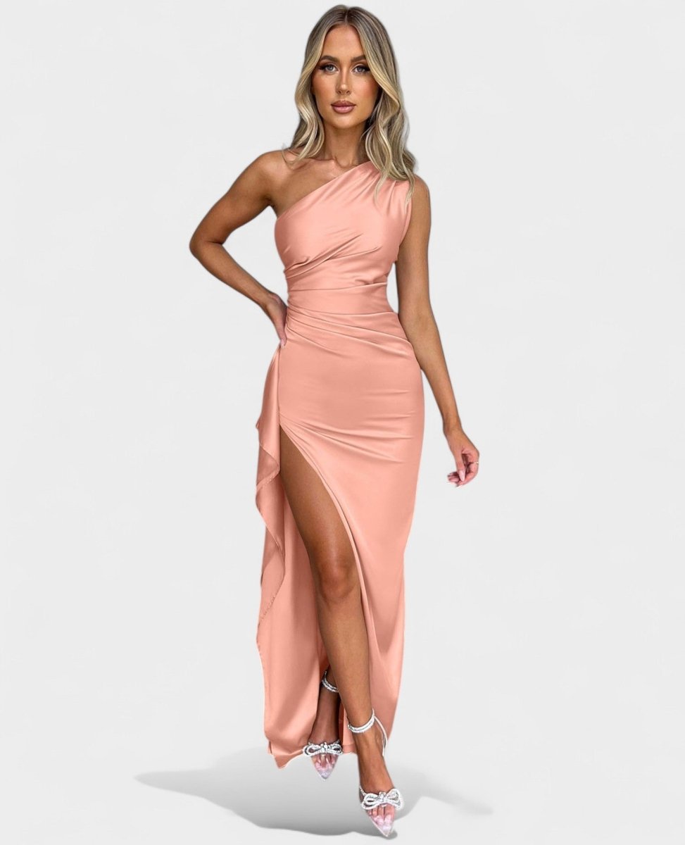 Amara | One-Shoulder Draped Maxi Dress