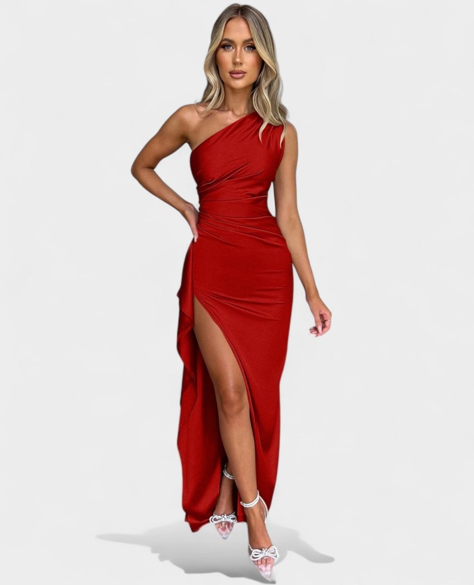 Amara | One-Shoulder Draped Maxi Dress