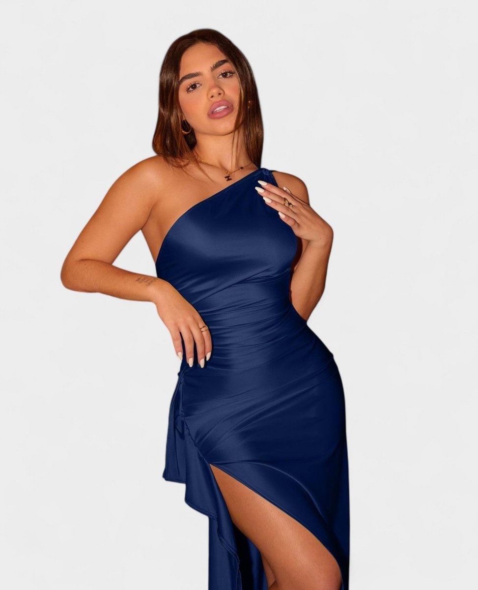 Amara | One-Shoulder Draped Maxi Dress