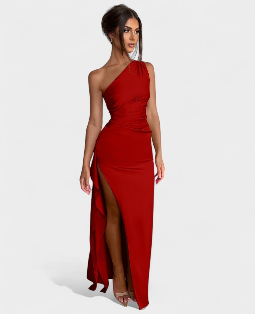Amara | One-Shoulder Draped Maxi Dress