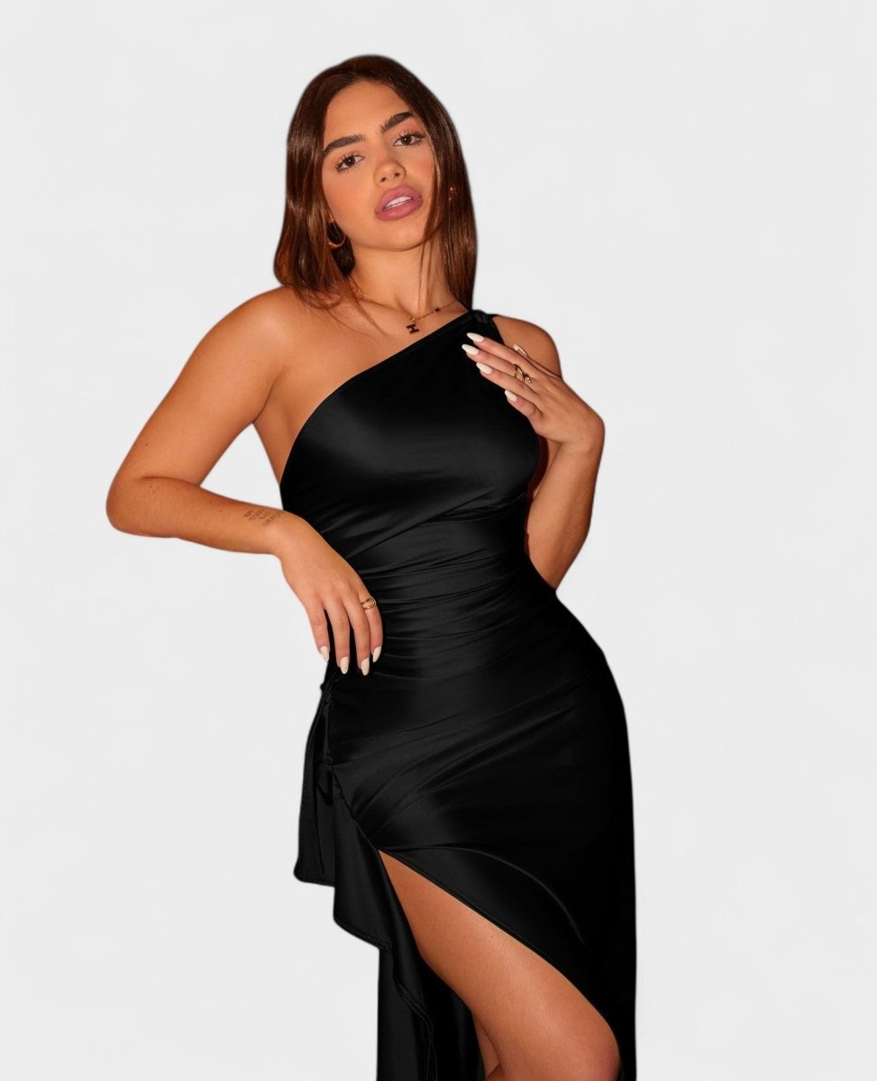 Amara | One-Shoulder Draped Maxi Dress