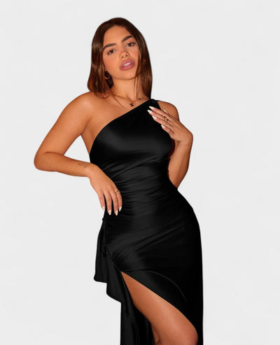 Amara | One-Shoulder Draped Maxi Dress