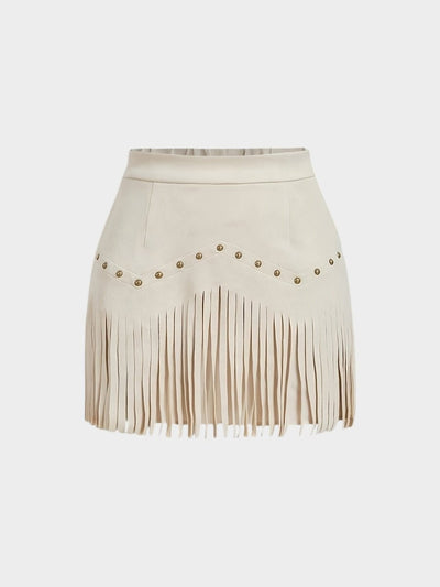 Amélie | Tassel-Detail Woven Skirt