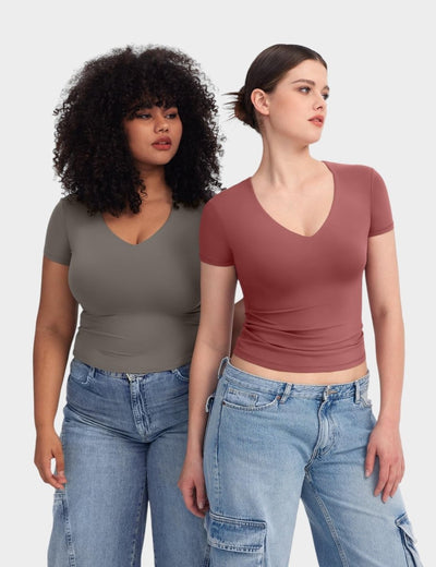 Aria | Second-Skin V-Neck Top