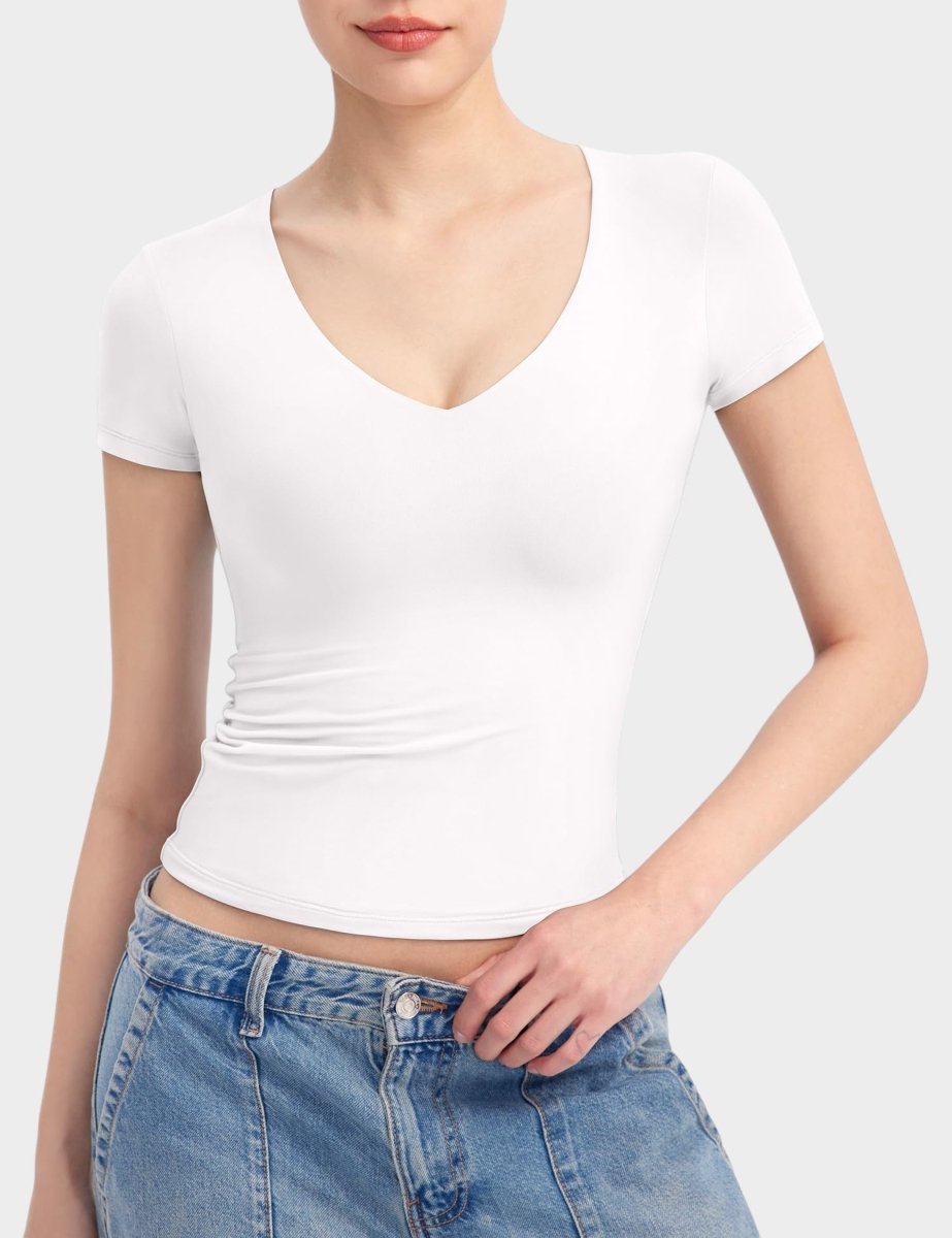 Aria | Second-Skin V-Neck Top