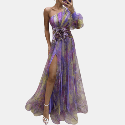 BEATRICE | ONE-SHOULDER LONG SLEEVE DRESS