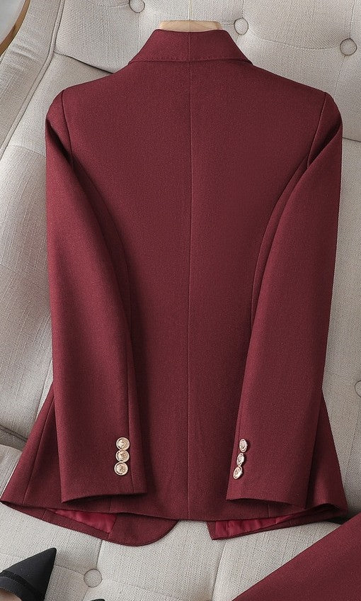 Elegant Suit with Gold Buttons