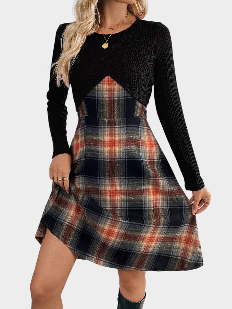 Camila | Plaid Two-Piece Dress Set