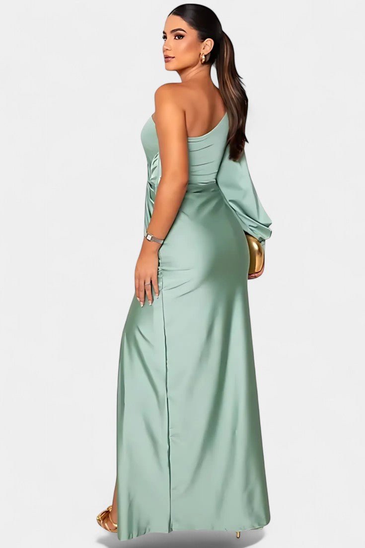 Charlotte | Asymmetric Draped One-Shoulder Dress