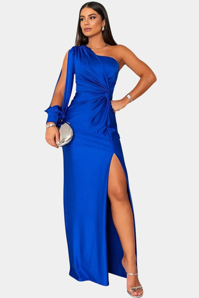 Charlotte | Asymmetric Draped One-Shoulder Dress