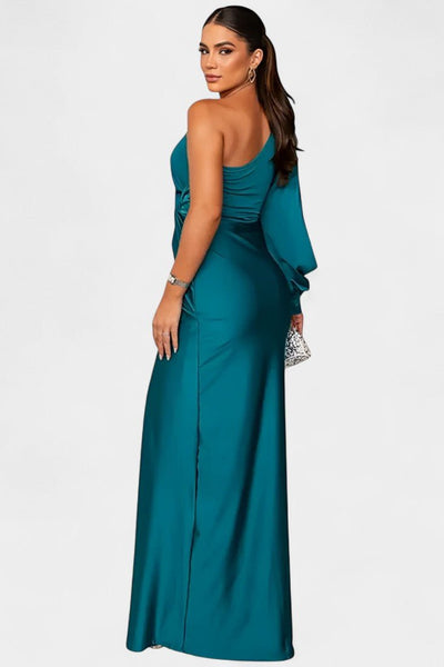 Charlotte | Asymmetric Draped One-Shoulder Dress