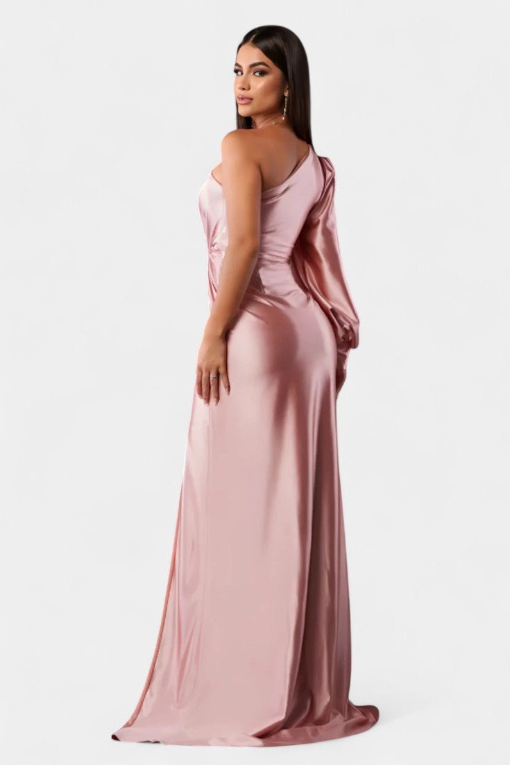 Charlotte | Asymmetric Draped One-Shoulder Dress