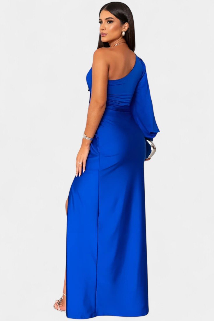 Charlotte | Asymmetric Draped One-Shoulder Dress