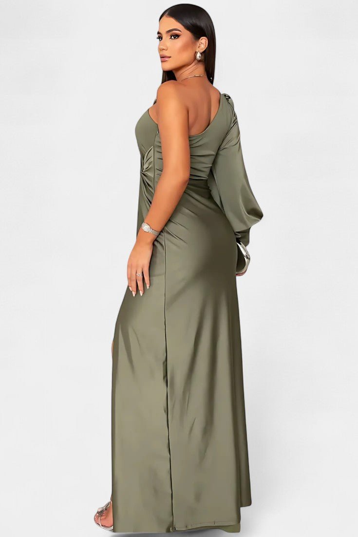 Charlotte | Asymmetric Draped One-Shoulder Dress