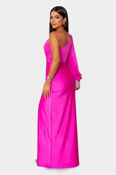 Charlotte | Asymmetric Draped One-Shoulder Dress