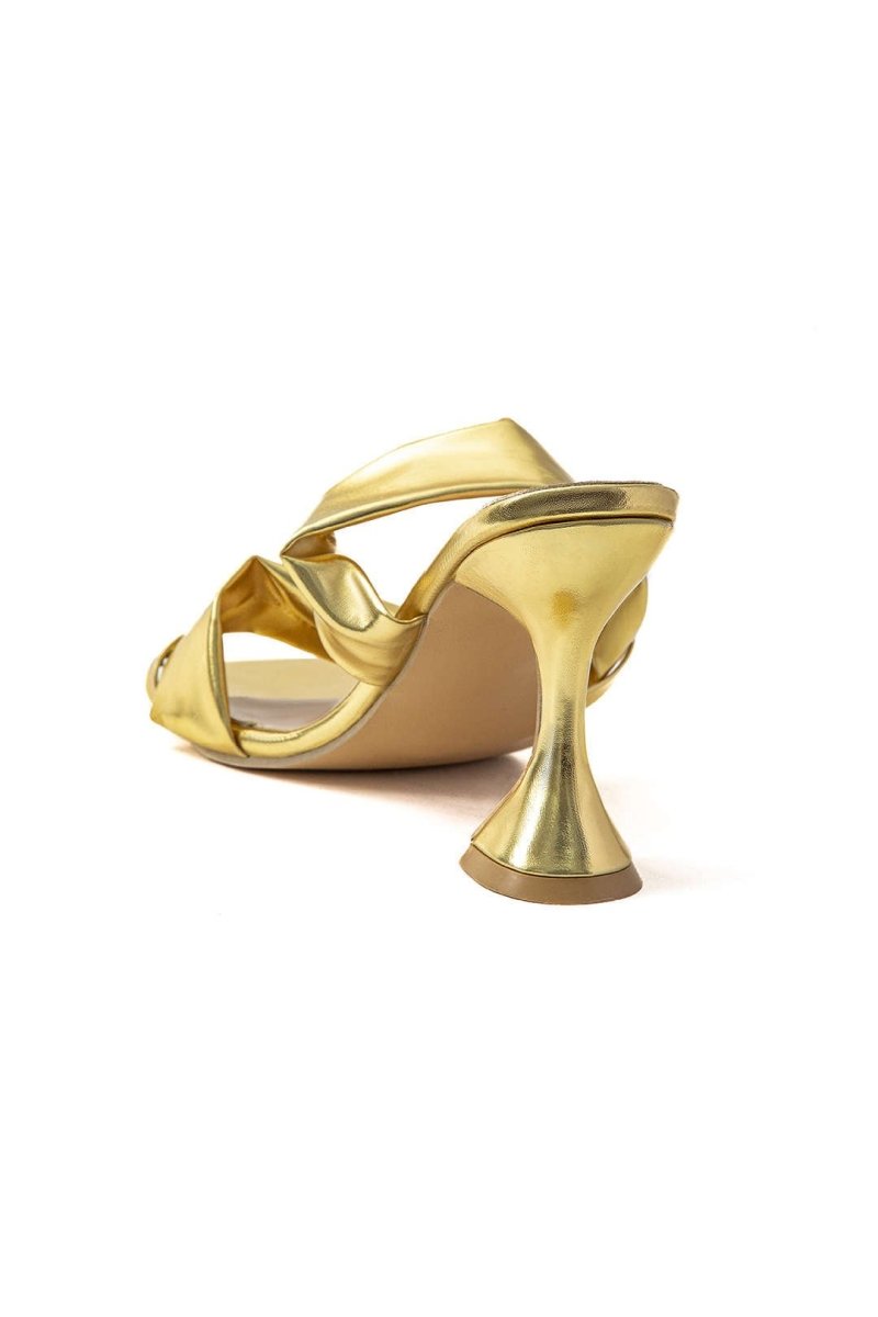 Clara | Metallic Square Toe High Heel