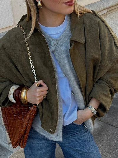 Suede Urban Bomber Jacket