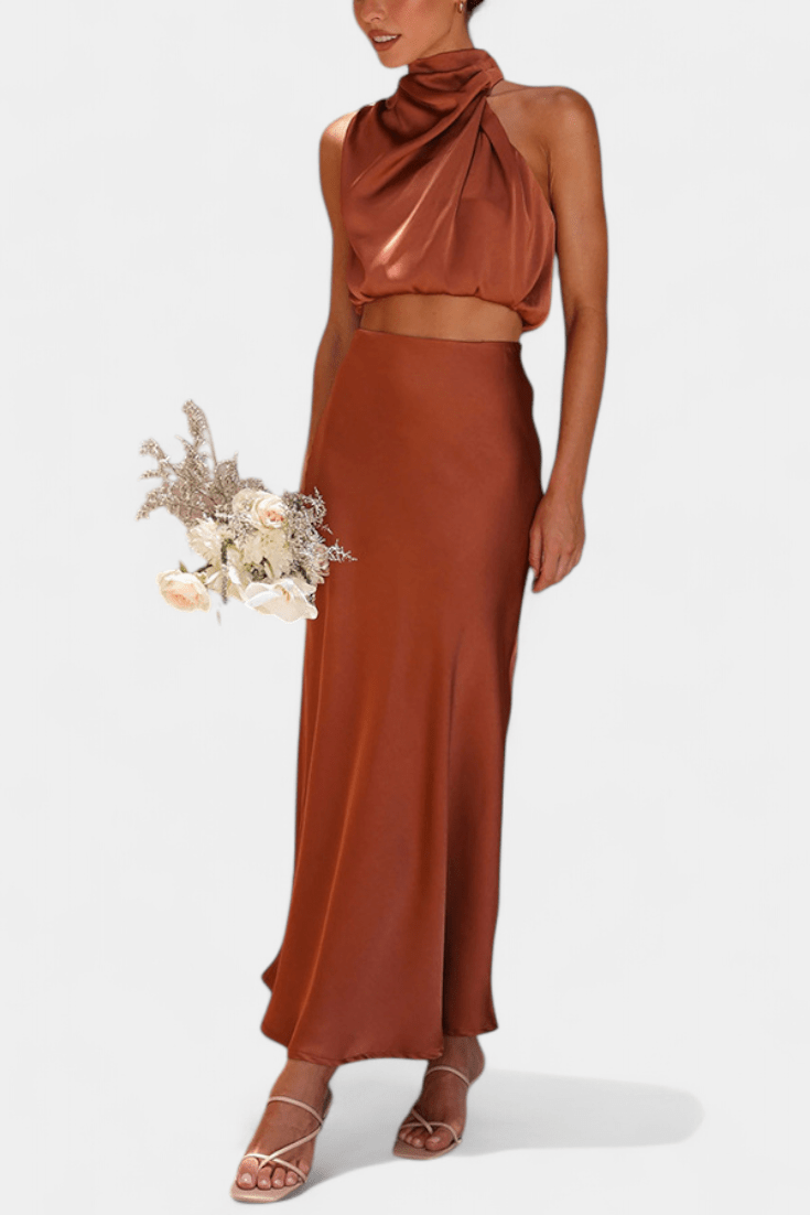 Hanna | Asymmetric Top & Skirt Set