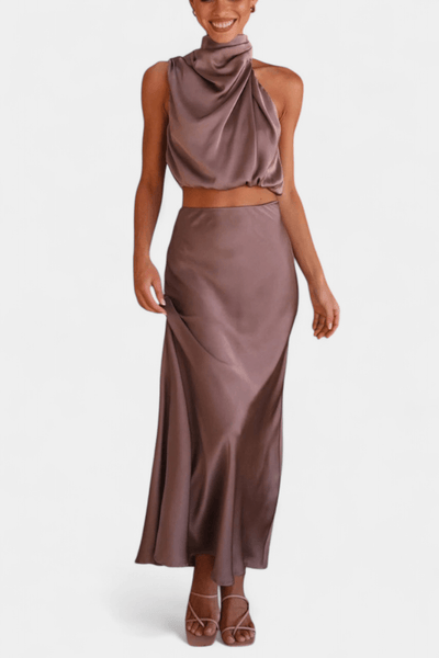 Hanna | Asymmetric Top & Skirt Set