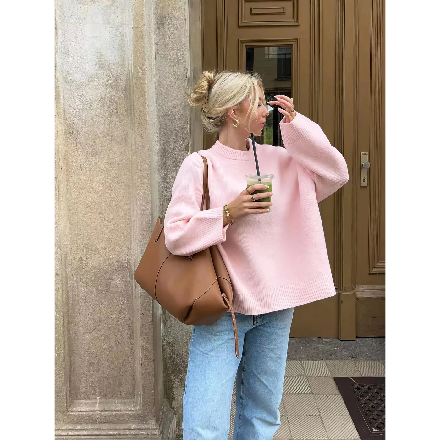 Lima Cozy Comfortable Pink Sweater